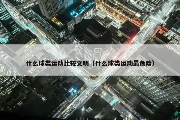 什么球类运动比较文明（什么球类运动最危险）