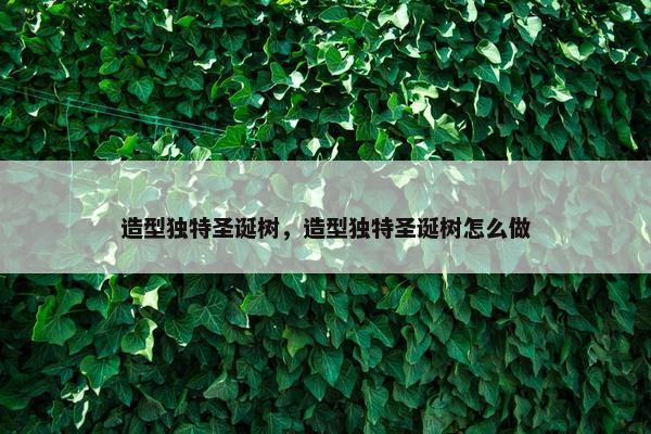 造型独特圣诞树，造型独特圣诞树怎么做