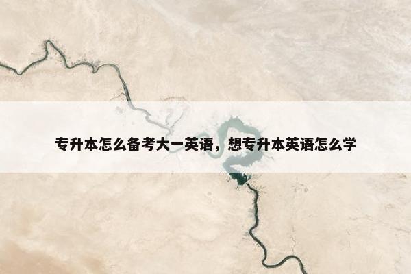 专升本怎么备考大一英语，想专升本英语怎么学