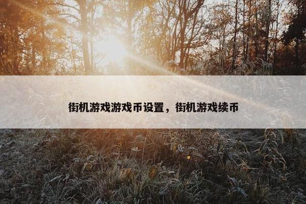街机游戏游戏币设置，街机游戏续币