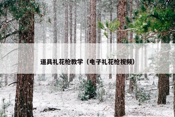 道具礼花枪教学（电子礼花枪视频）