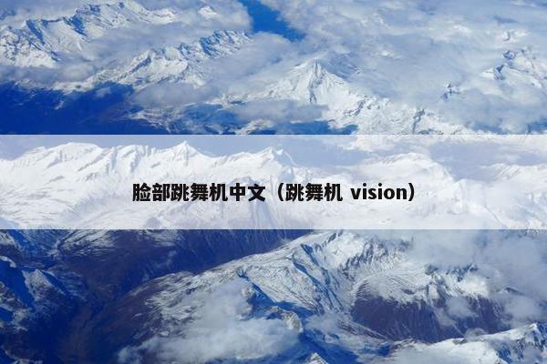 脸部跳舞机中文（跳舞机 vision）