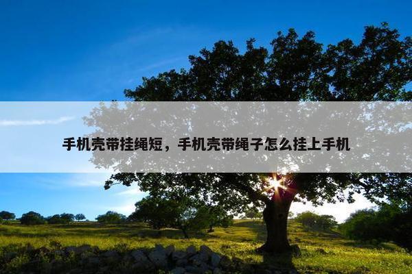 手机壳带挂绳短，手机壳带绳子怎么挂上手机