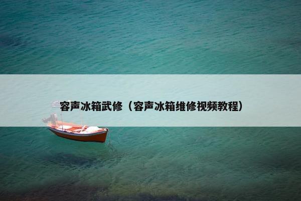容声冰箱武修（容声冰箱维修视频教程）