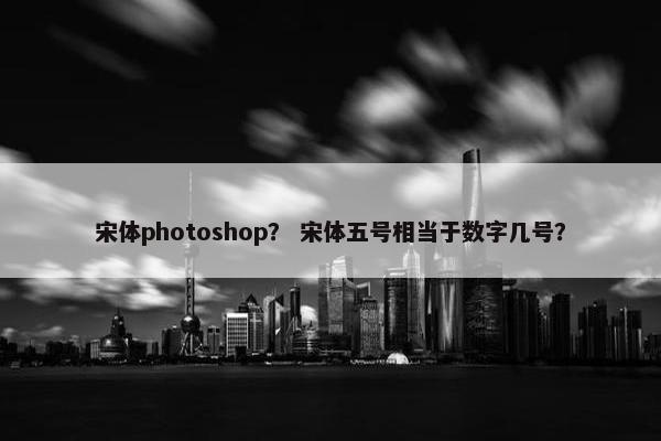 宋体photoshop？ 宋体五号相当于数字几号？