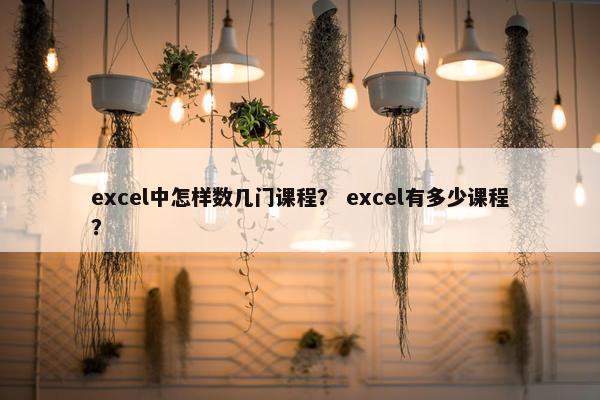 excel中怎样数几门课程？ excel有多少课程？