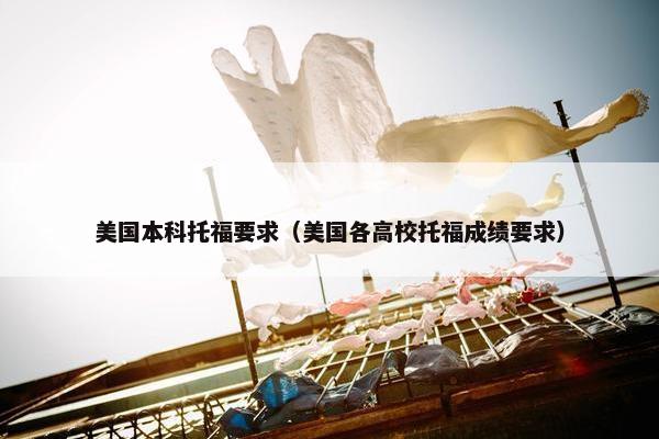 美国本科托福要求（美国各高校托福成绩要求）