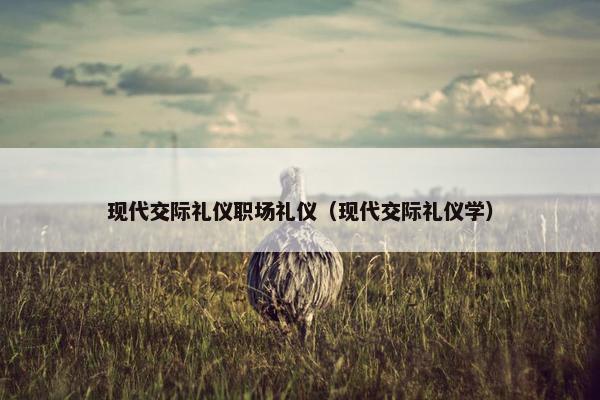现代交际礼仪职场礼仪（现代交际礼仪学）