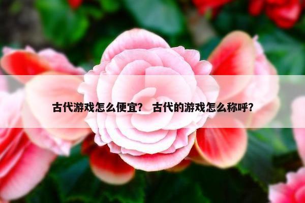 古代游戏怎么便宜？ 古代的游戏怎么称呼？